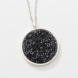 Touchstone Crystal by Swarovski Rock and Roll Necklace in Black and White